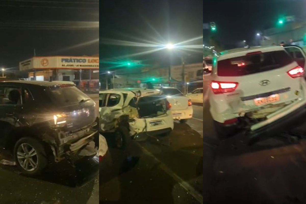 V Deo Batida Deixa Carros Destru Dos Em Avenida De Campo Grande