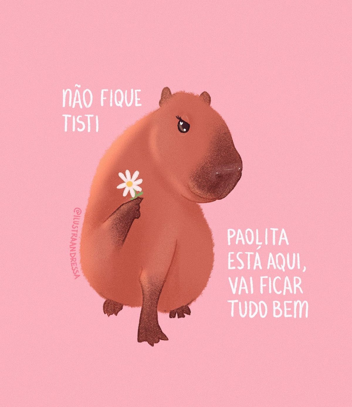 fofa ilustração do capivara com desapontado mão gesto meme