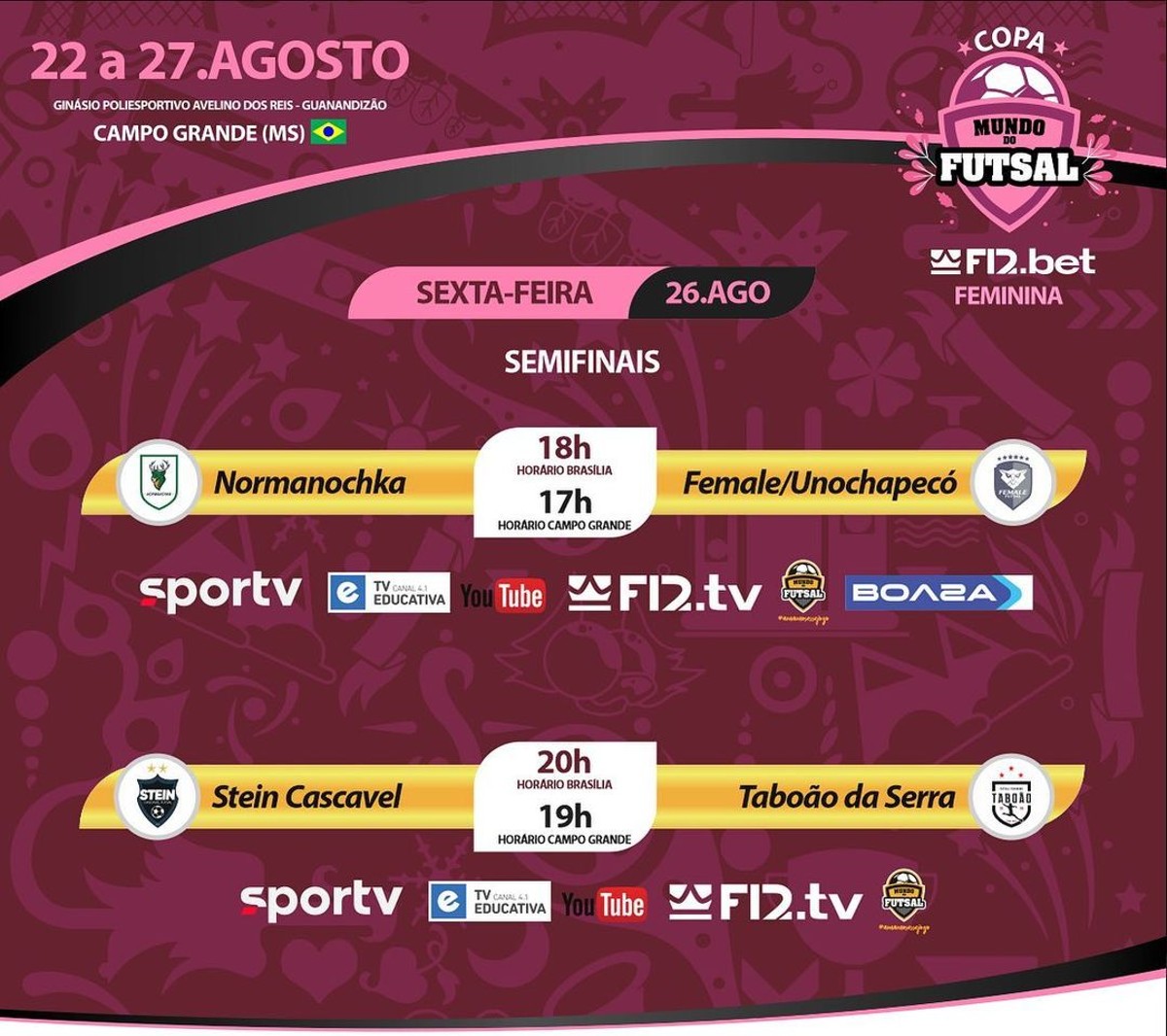 SERC/UCDB (BRA) X FACULDADE SOGIPA (BRA) - Copa Mundo do Futsal