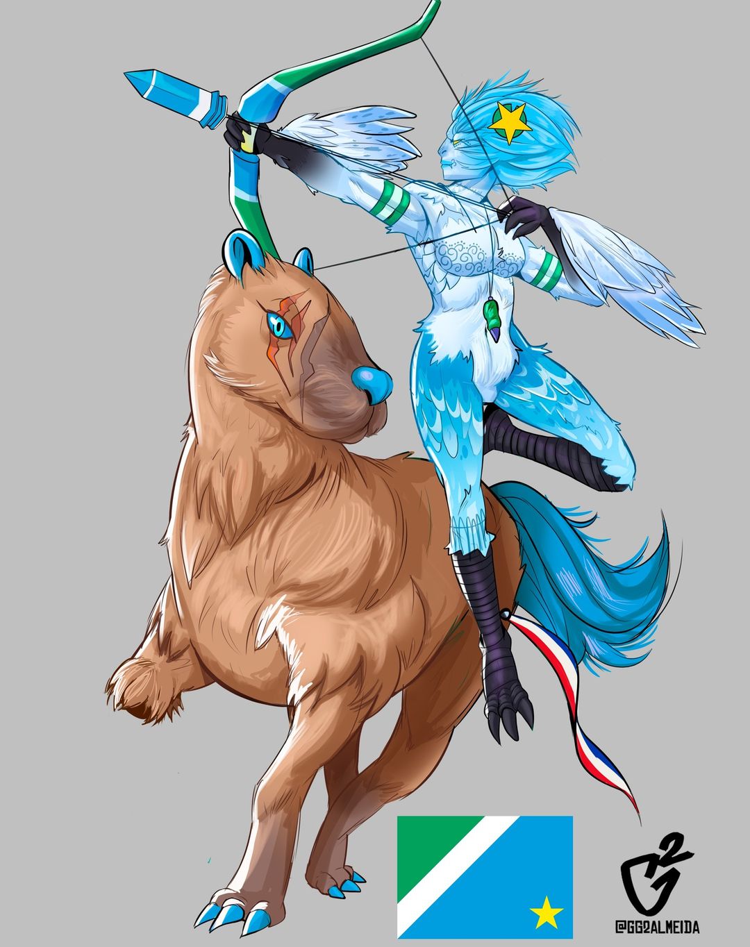 Capivara cavalo e mulher arara-azul viram personagens de luta do