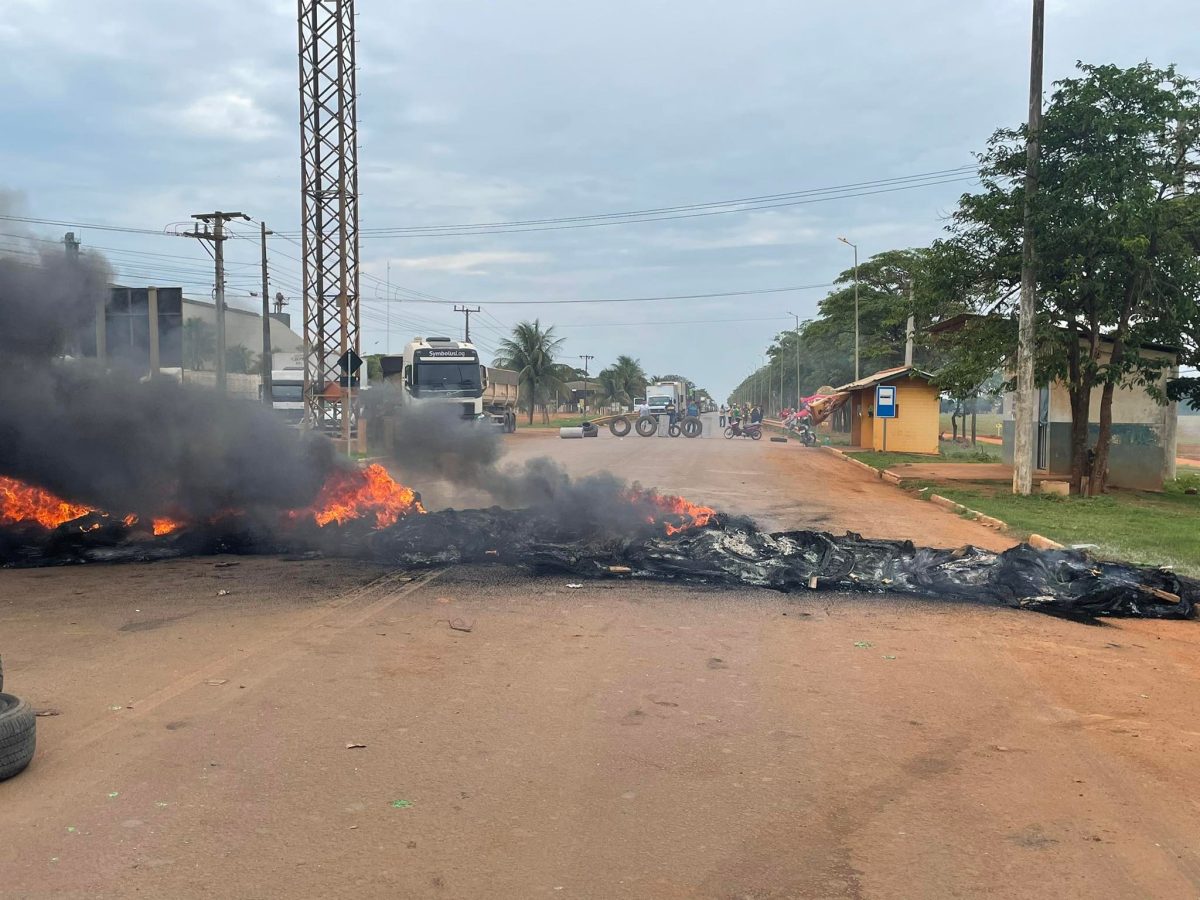 Atualmente, duas rodovias ainda estão bloqueadas em Mato Grosso. (Foto: Reprodução)