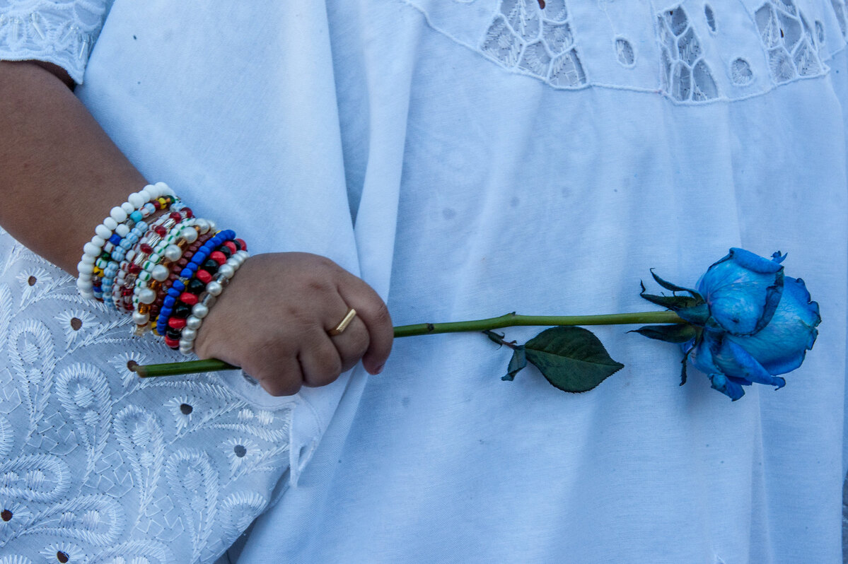 Lavagem das escadarias da Igreja do Rosário e São Benedito. (Foto: GcomMT/Maria Anffe)