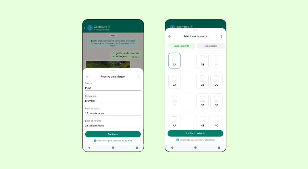 WhatsApp Flows, para comprar de passagens aéreas, está disponível para empresas.