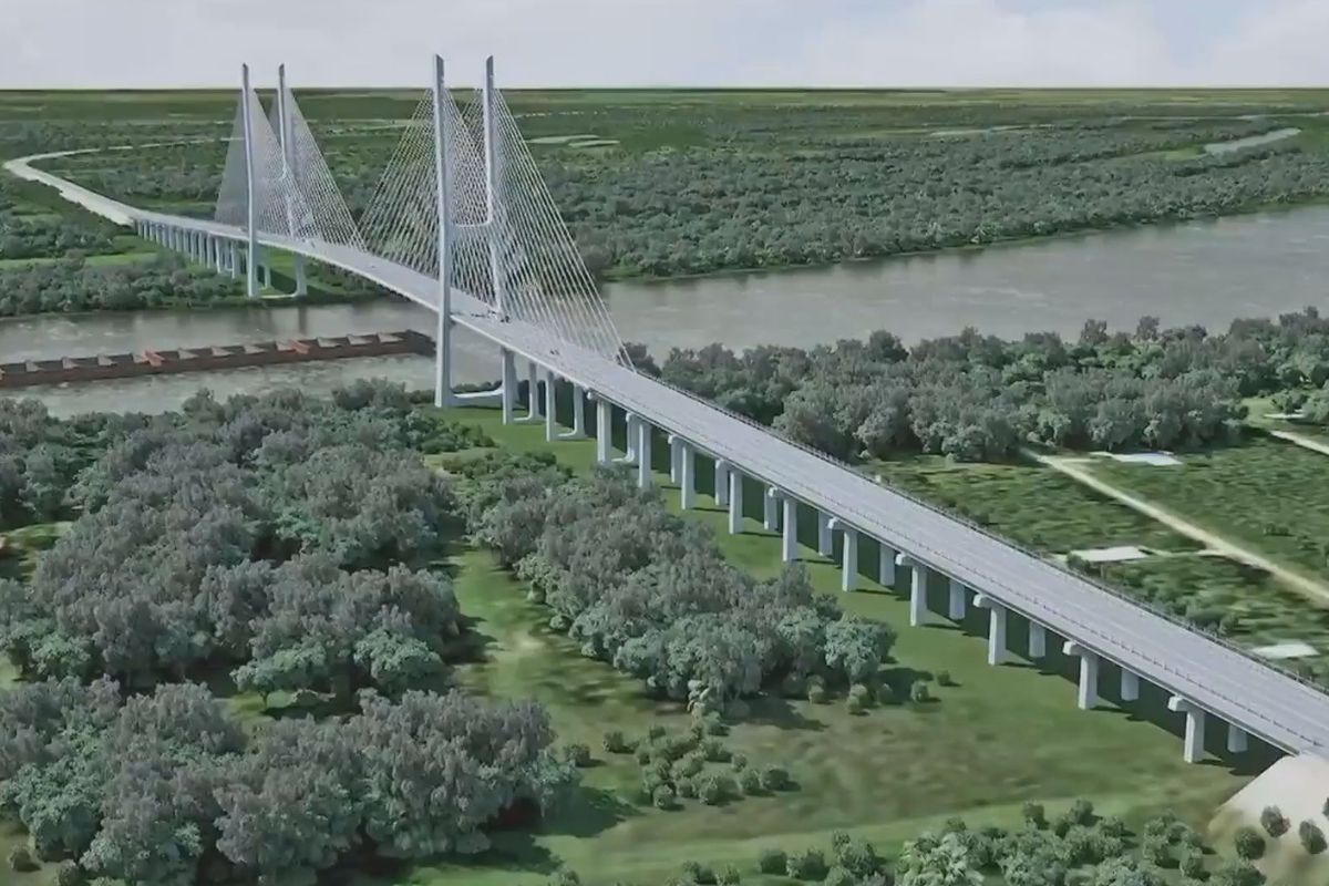 Projeto da ponte da Rota Bioceânica (Foto: Reprodução)