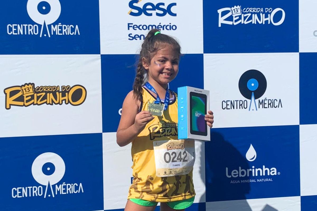 Maria Valentina, de 8 anos, vencedora de 2023. (Foto: Davi Vittorazzi)