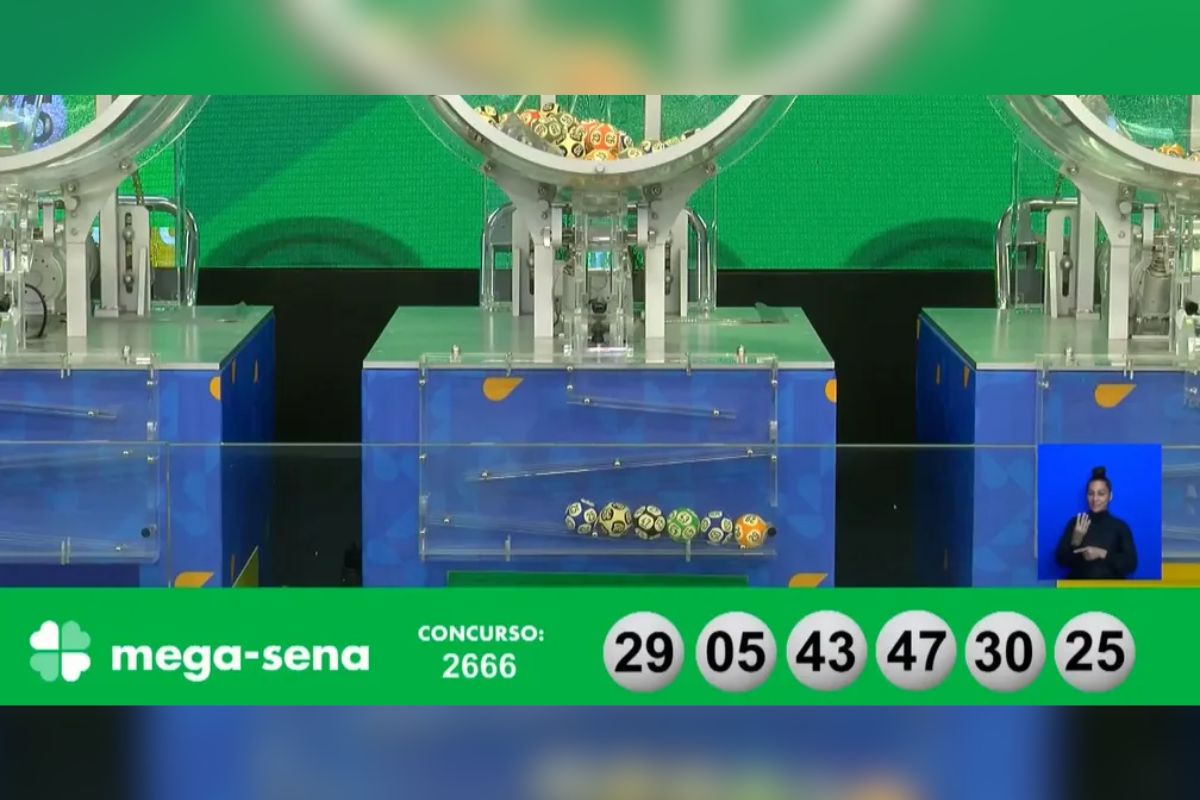 Concurso 2.666 da Mega-Sena (Foto: Reproduo/Youtube/Loterias Caixa)