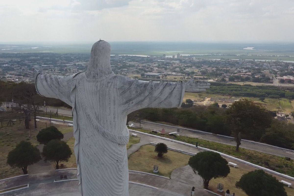 O Cristo Rei do Pantanal (Foto: TV Morena)