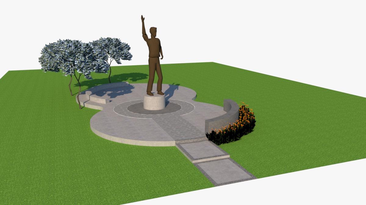 Projeto da estátua de João Carreiro