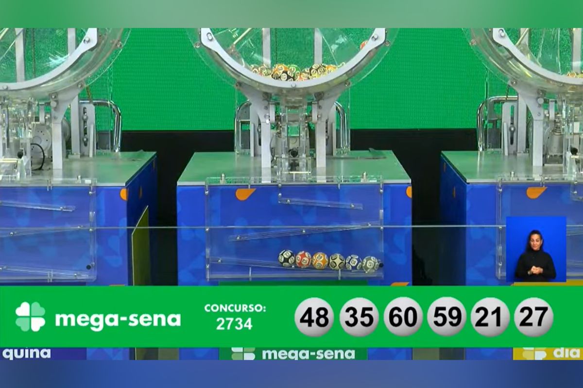 Concurso 2.734 da Mega-Sena (Foto: Reprodução/Caixa)