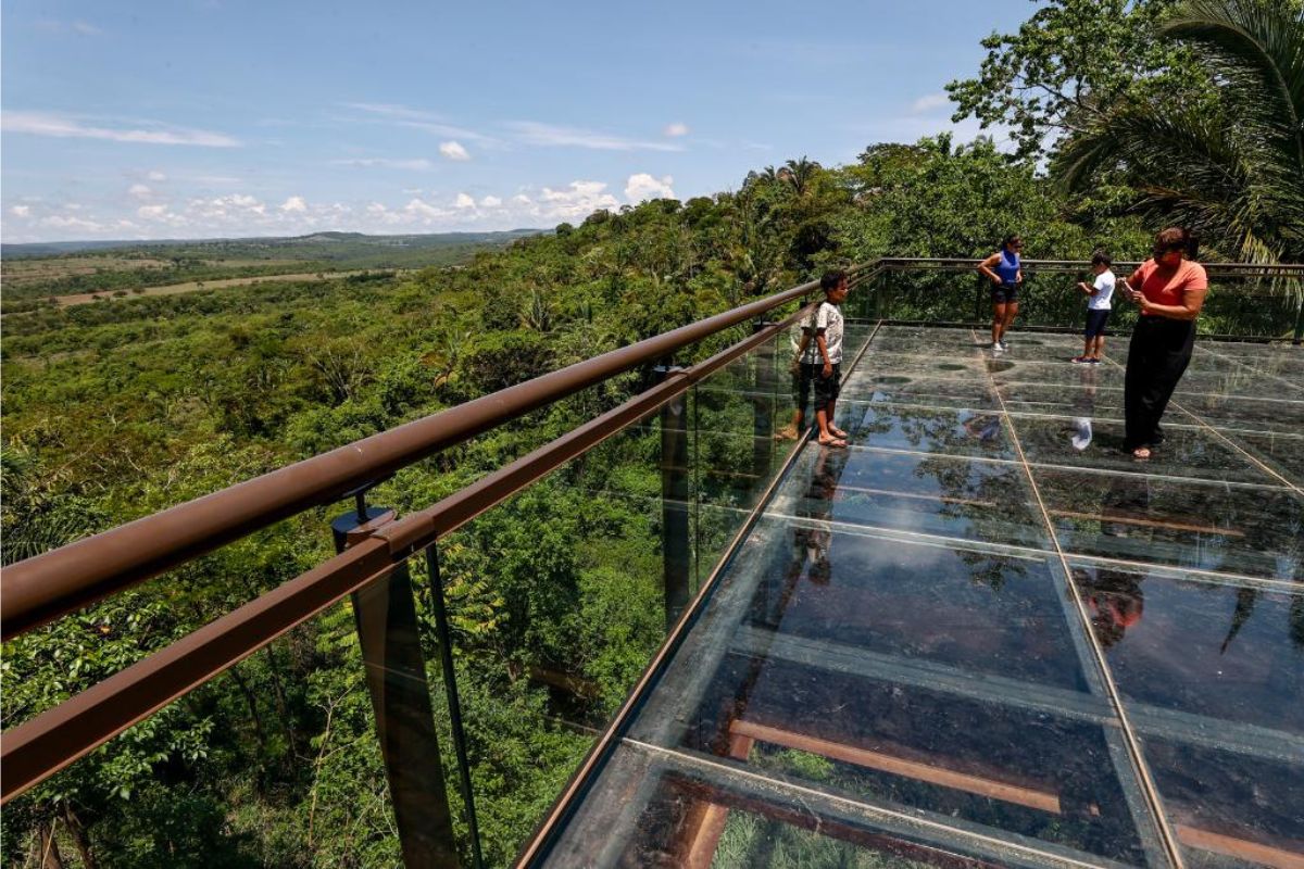 Mirante de vidro de Jaciara contou com investimento total de R$ 3,8 milhões. (Foto: Mayke Toscano/Secom-MT)