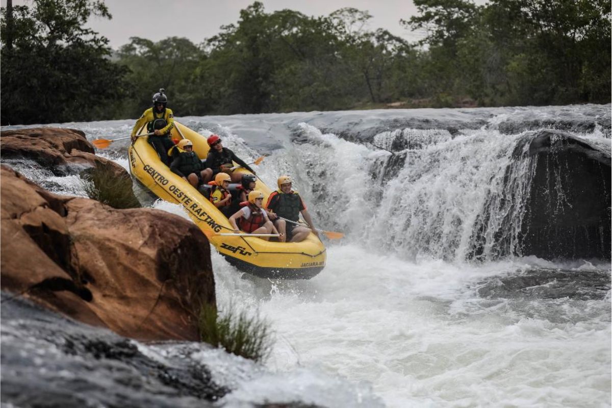 Jaciara atrai praticantes de rafting de todo país. (Foto: Secom/MT)