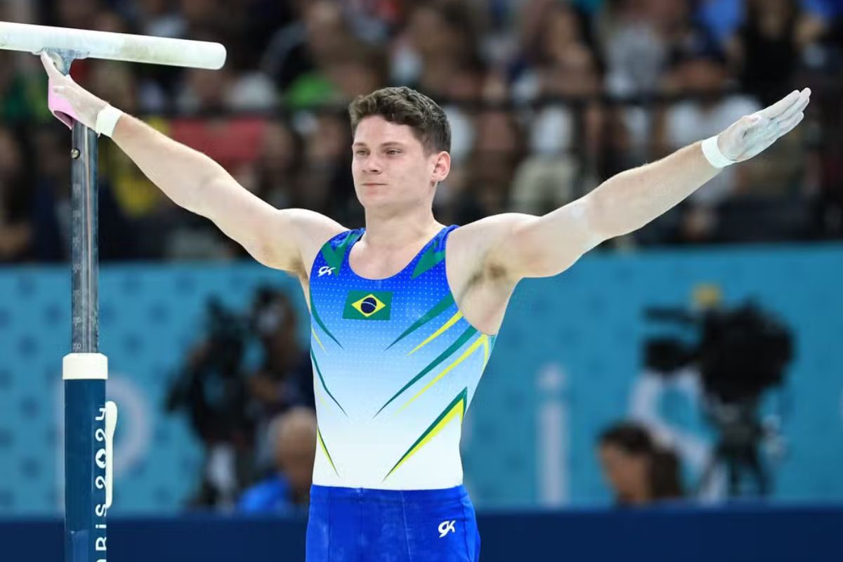 iogo Soares na classificatória masculina nas Olímpiadas (Foto: Ricardo Bufolin/CBG)