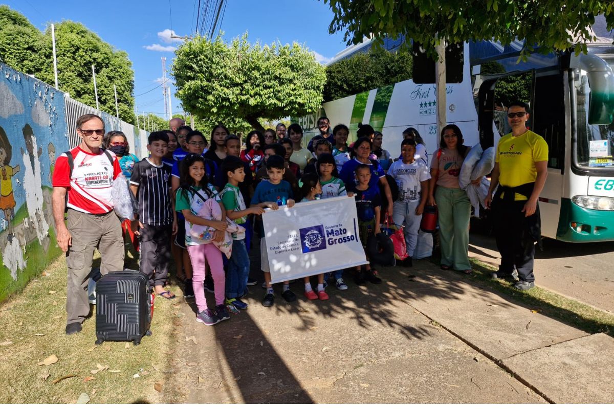 Atletas de MT preparado para o embarque (Foto: Assessoria)