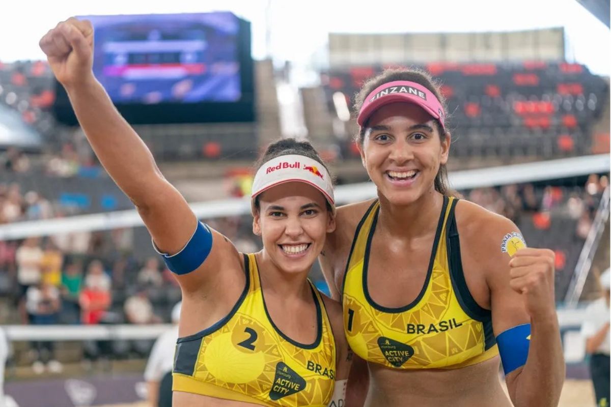 Ana Patricia e Duda venceram a dupla do Egito na primeira rodada das Olímpiadas (Foto: Instagram/Reprodução)