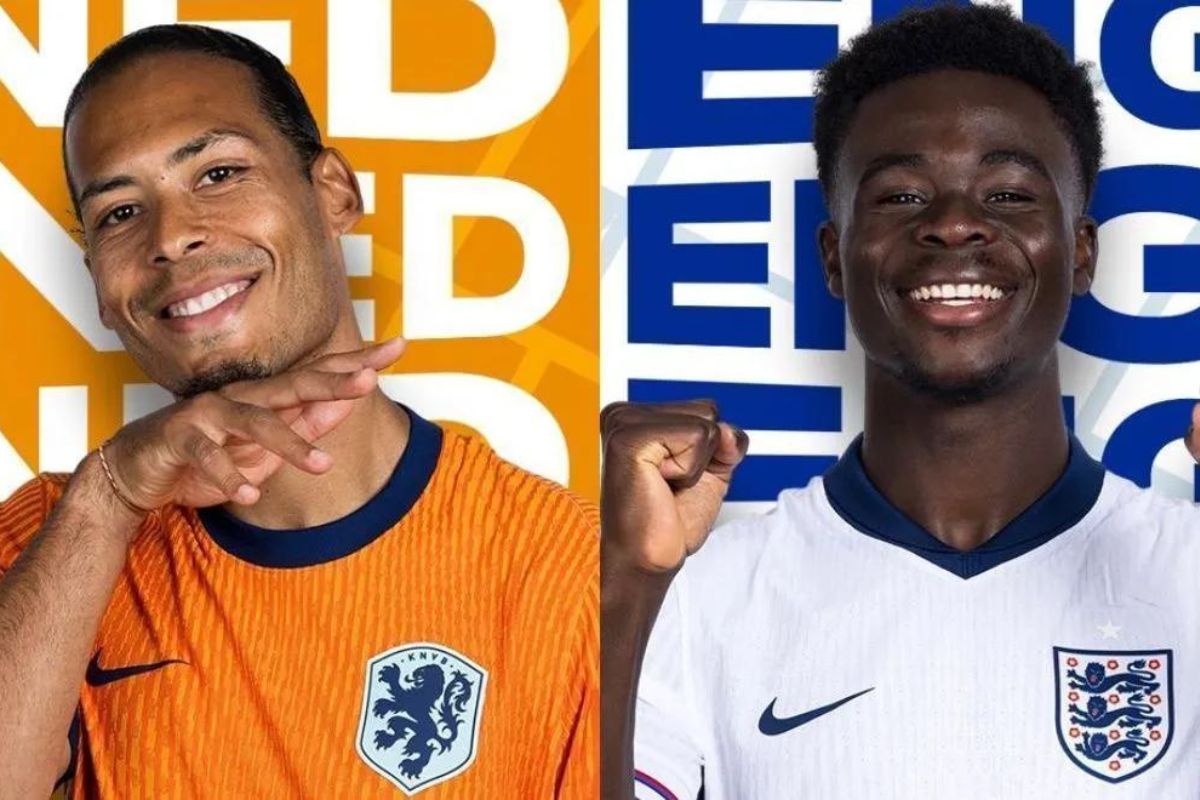 Virgil van Dijk e Bukayo Saka, destaques de Holanda e Inglaterra jogam pela Eurocopa (Foto: Reprodução/Instagram Euro2024)