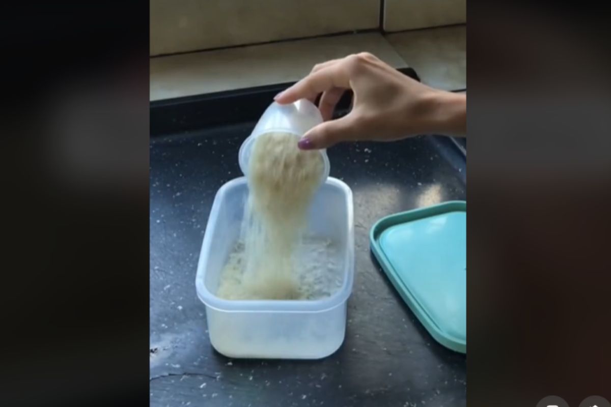 Água de arroz está entre as receitas que bombam na web. (Foto: Tiktok)