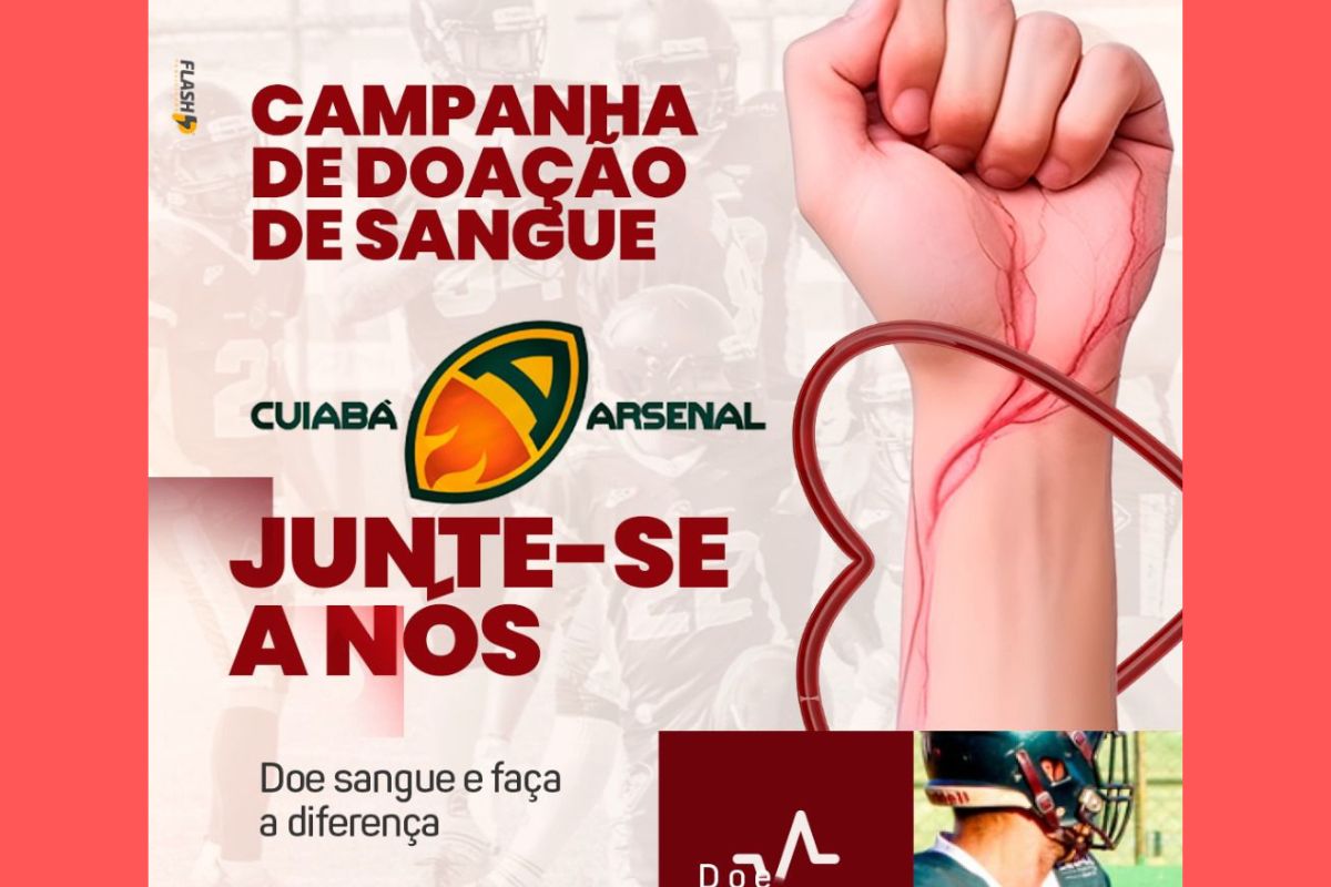 Campanha de doação de sangue (Foto: Assessoria Cuiabá Arsenal)