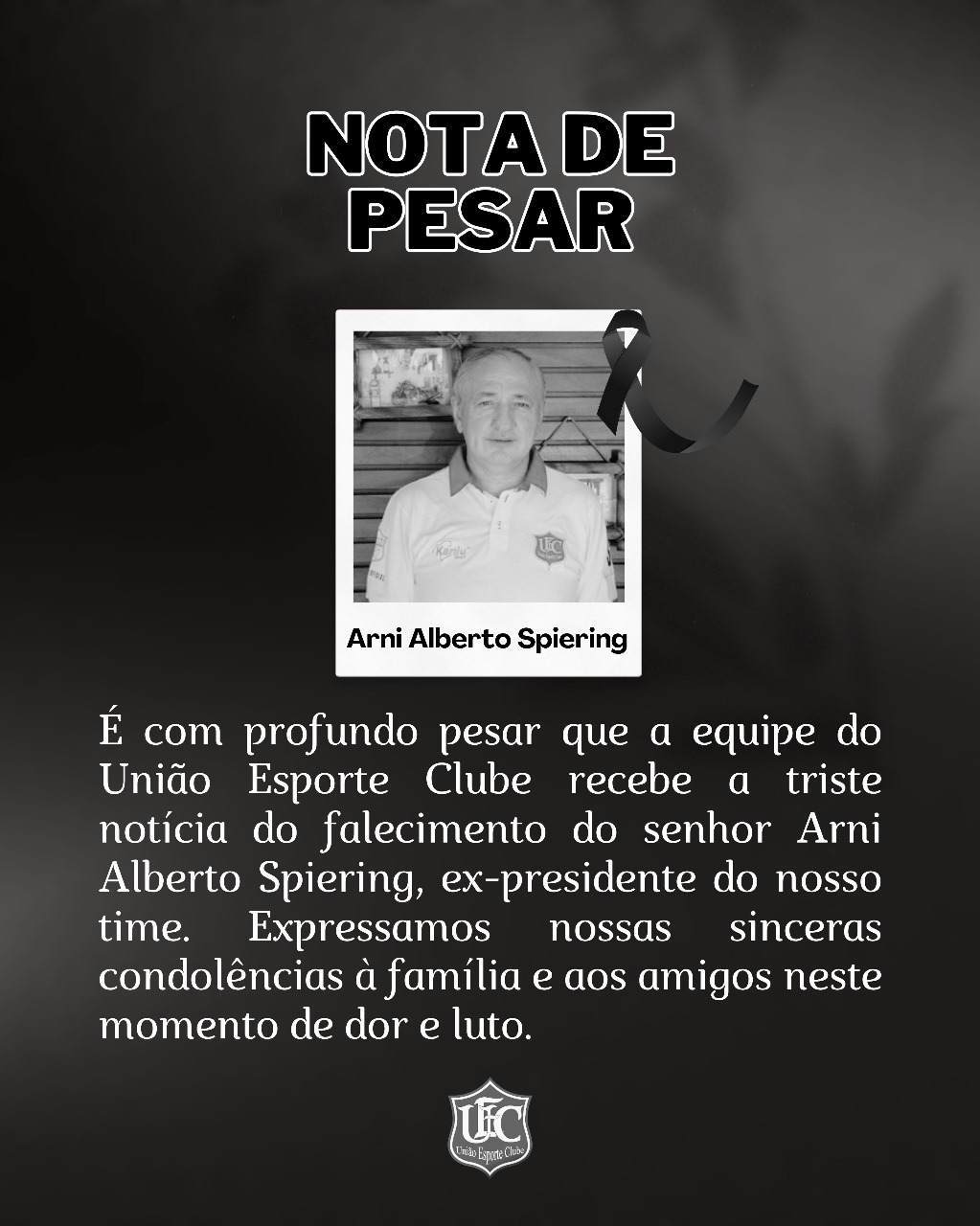 NOTA DE PESAR EX PRESIDENTE UNIAO