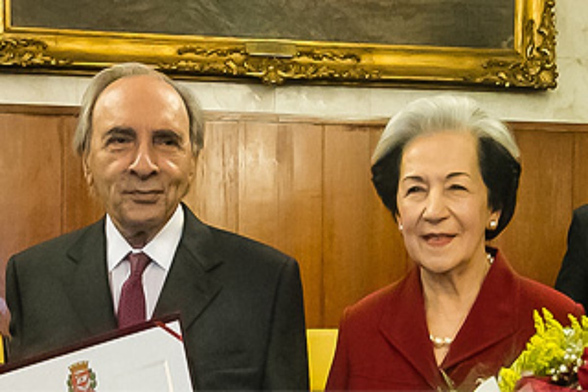 Ueze Elias Zahran ao lado da esposa, Lucila (Foto: Arquivo)