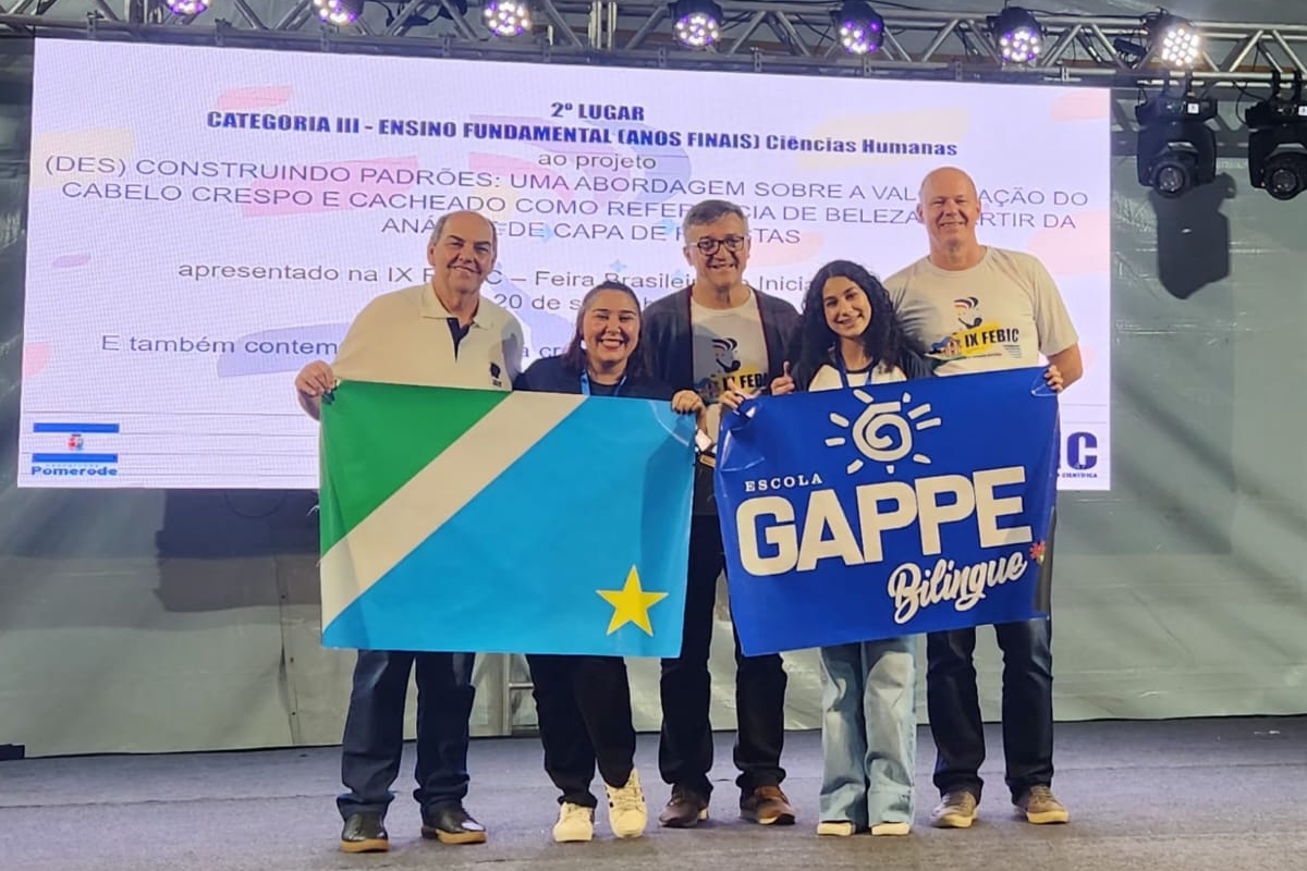 Alunos que concorreram na área de Ciências Humanas (Foto: Escola Gappe)