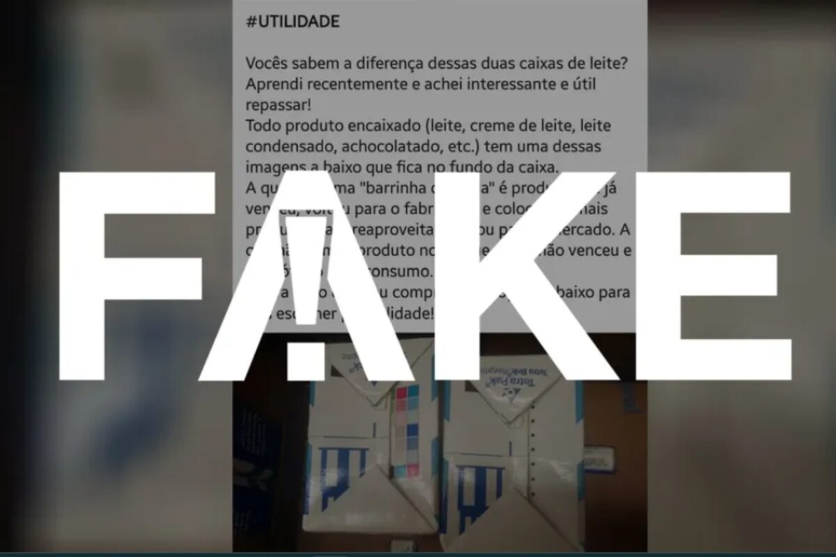 É fake news que barras coloridas significam validade de produtos lácteos. (Foto: Karina Almeida)