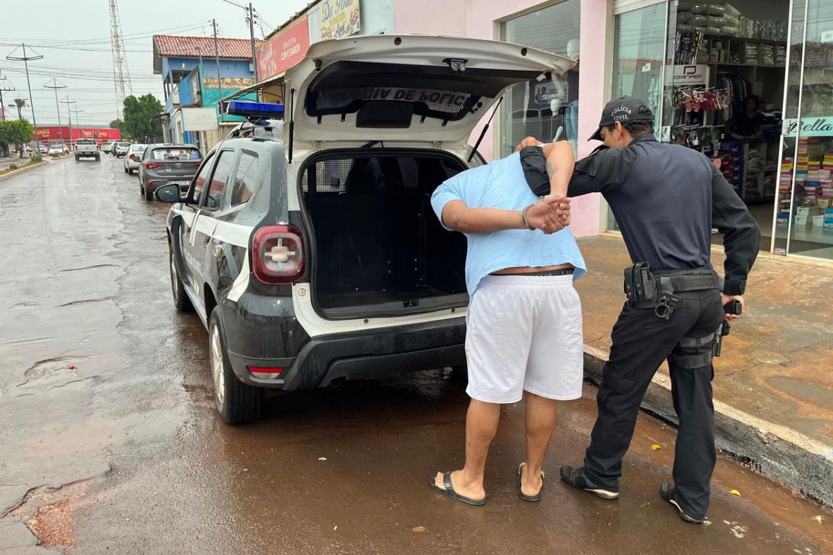 Prisões de um dos suspeitos por morte das irmãs (Foto: PJC-MT)