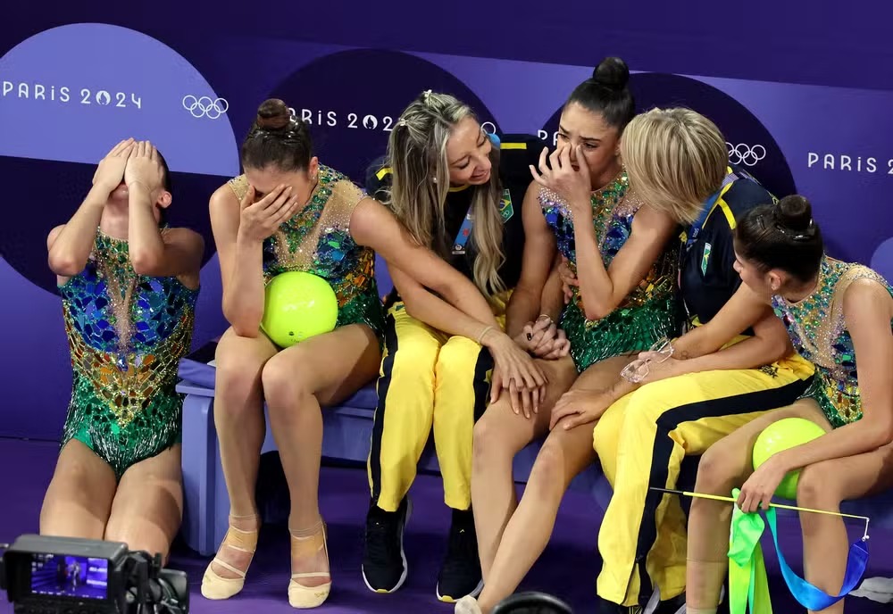 Victória Borges lesionou a panturrilha e precisou se apresentar machucada em Paris 2024. (Foto: Reuters)