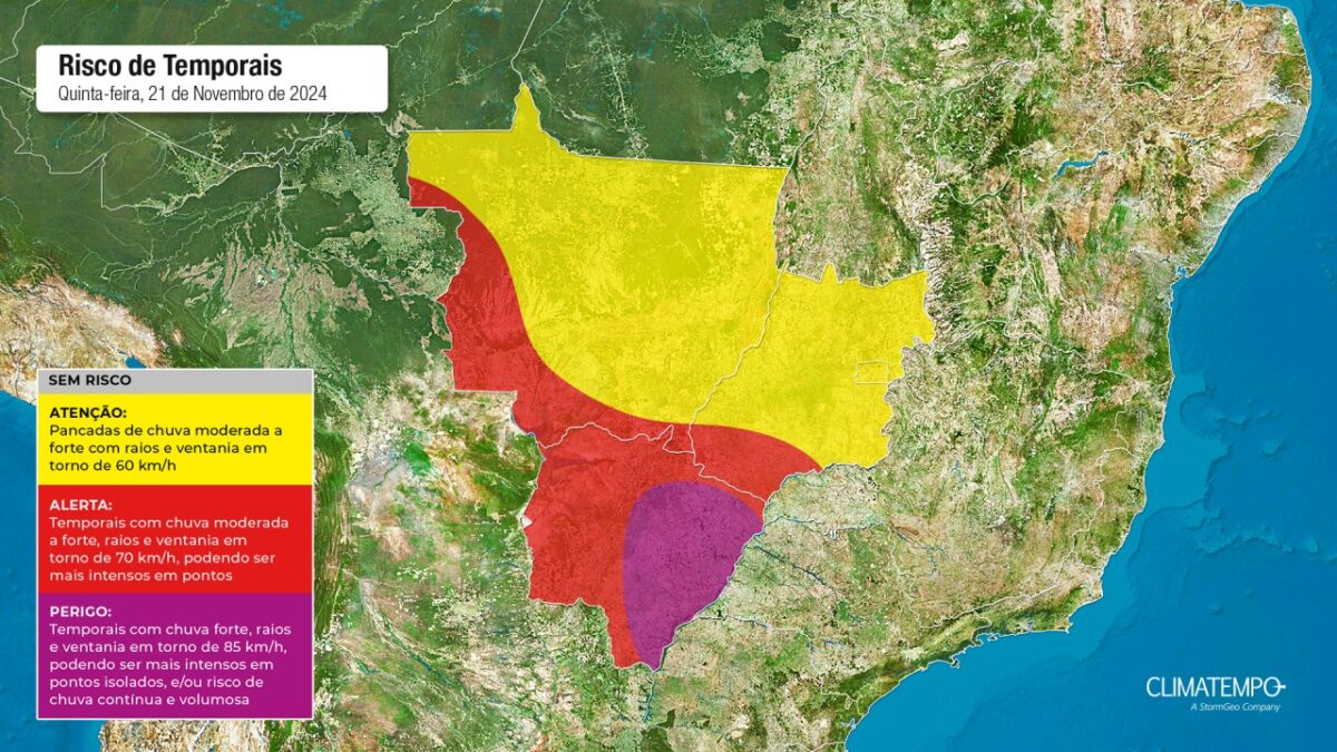 RISCO DE TEMPORAIS - 21 DE NOVEMBRO DE 2024