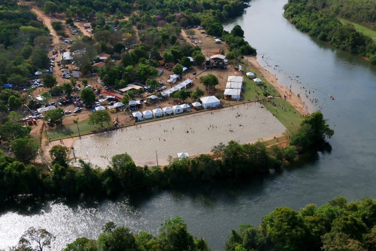 Imagem área do Balneário do Matrinxã. (Foto: Reprodução/ Vicente de Souza)