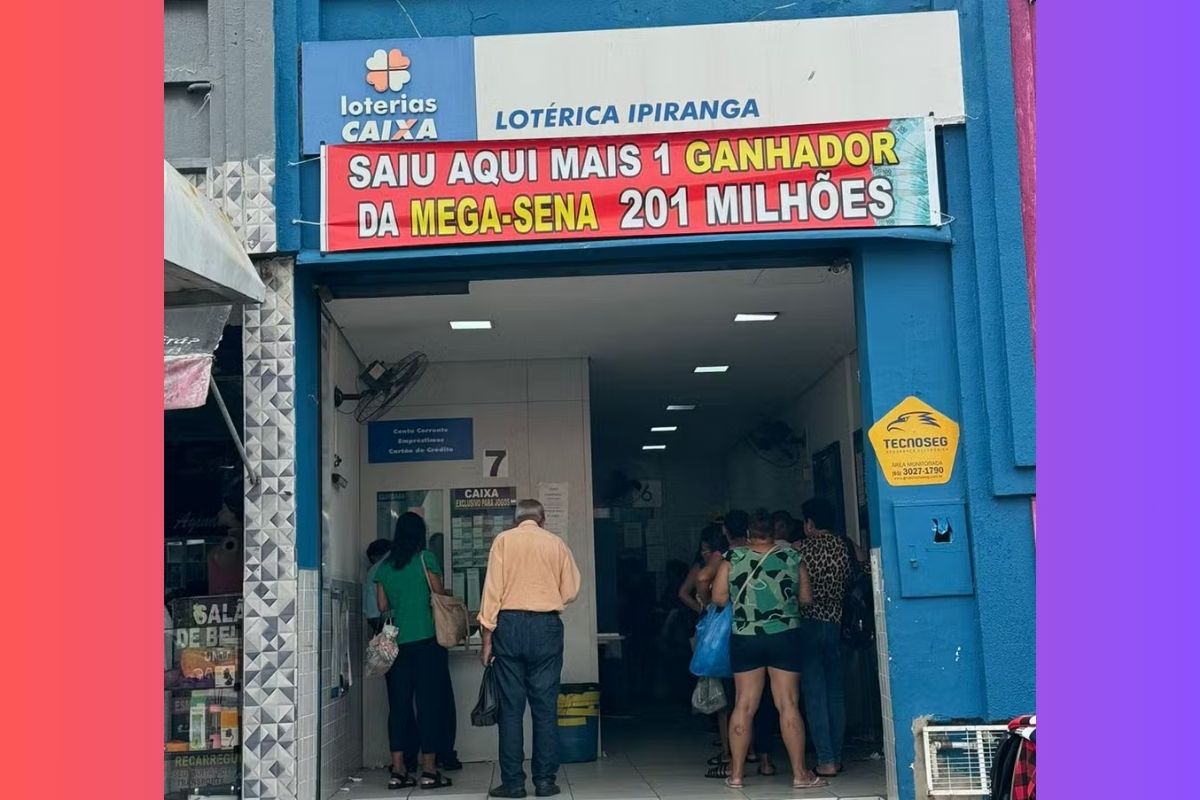 Lotérica que registrou aposta ganhadora da Mega-Sena em Cuiabá. (Foto: Carolina Andreani/TVCA)