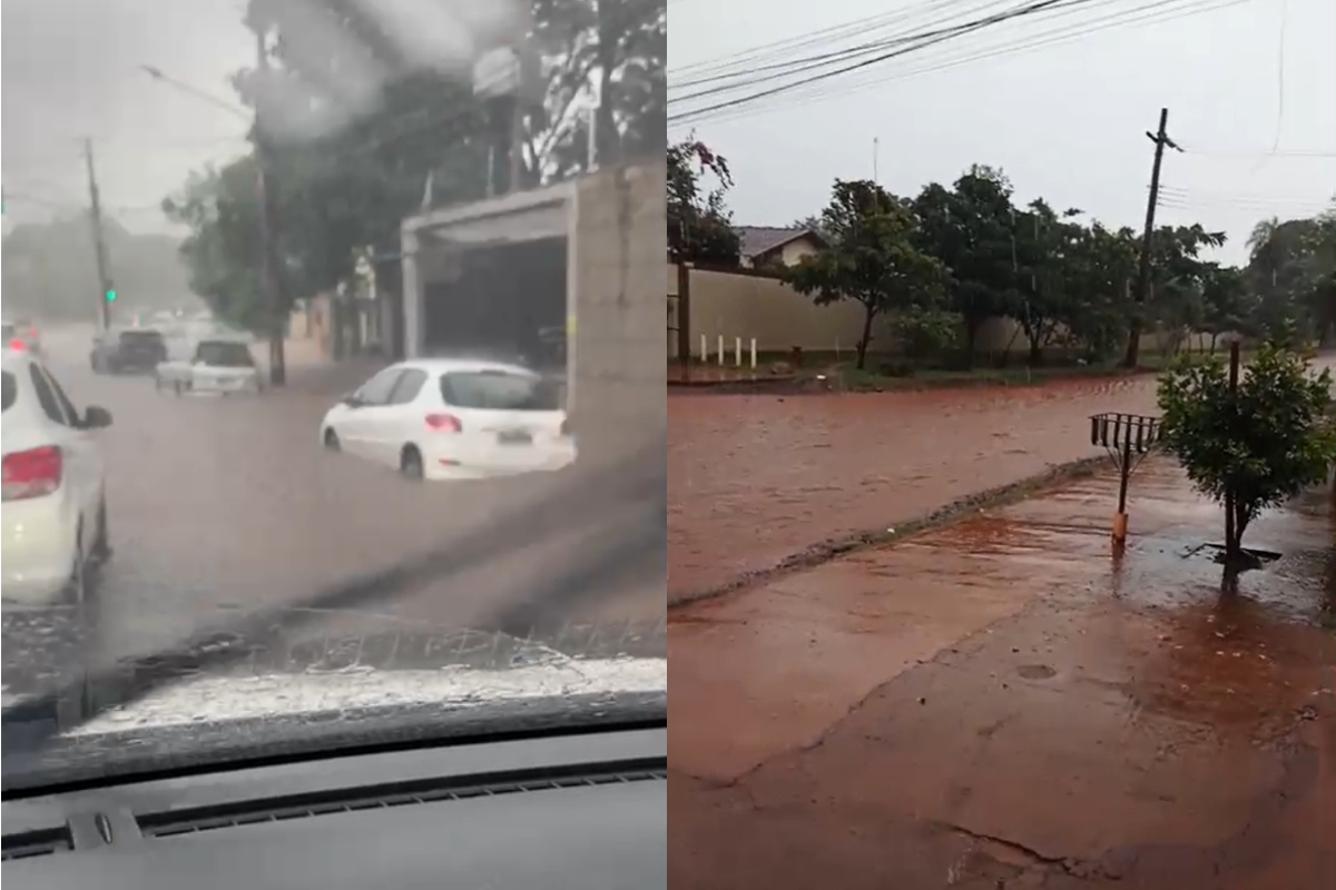 Chuva causa transtornos em Campo Grande (Foto: Reprodução)