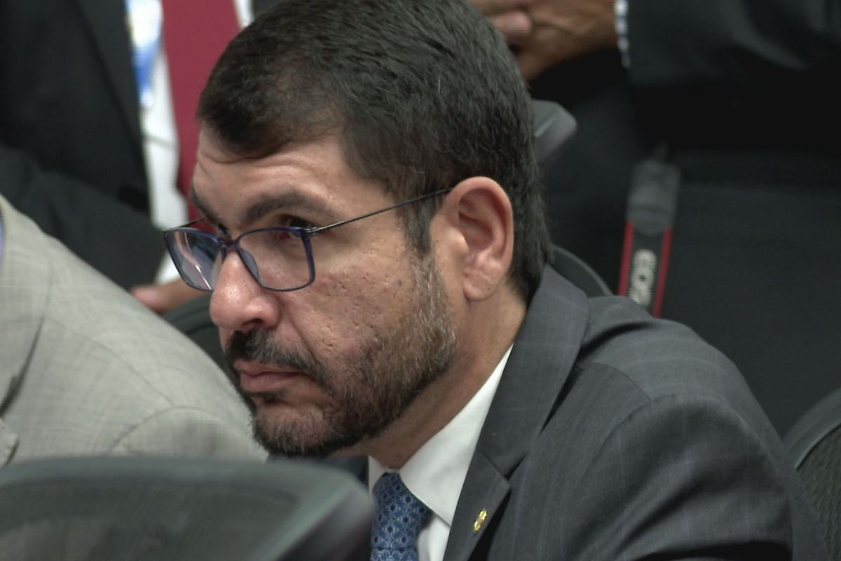 Deputado Jamilson Name (PSDB) durante sessão da Assembleia Legislativa de MS nesta quarta-feira, 12 de março de 2025 (Foto: Marcus Vinnicius)